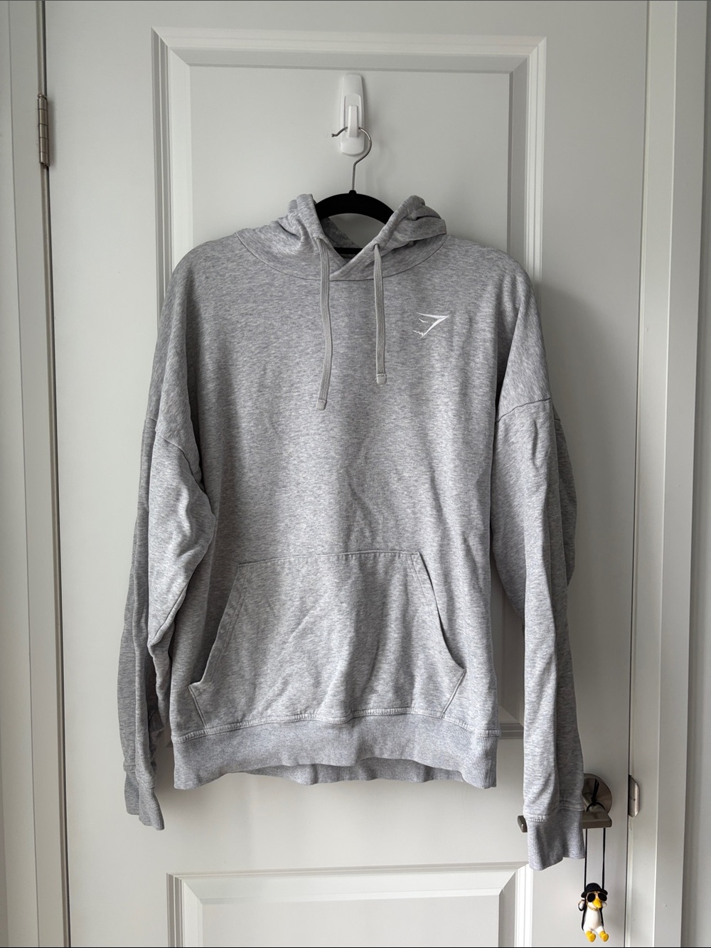 Gymshark Men’s Heather Gray Logo Hoodie